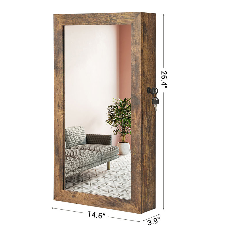 Ebern Designs Karmakar 14.6'' Wide Wall Mounted Jewelry Armoire with